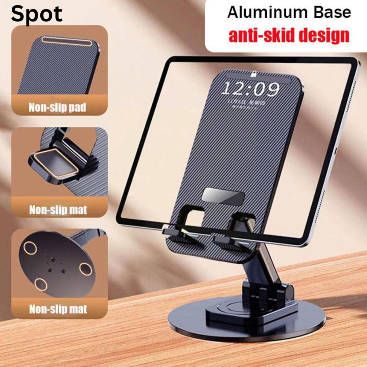 Metal Mobile Holder – 360° Rotatable Stand with Carbon Steel Plate