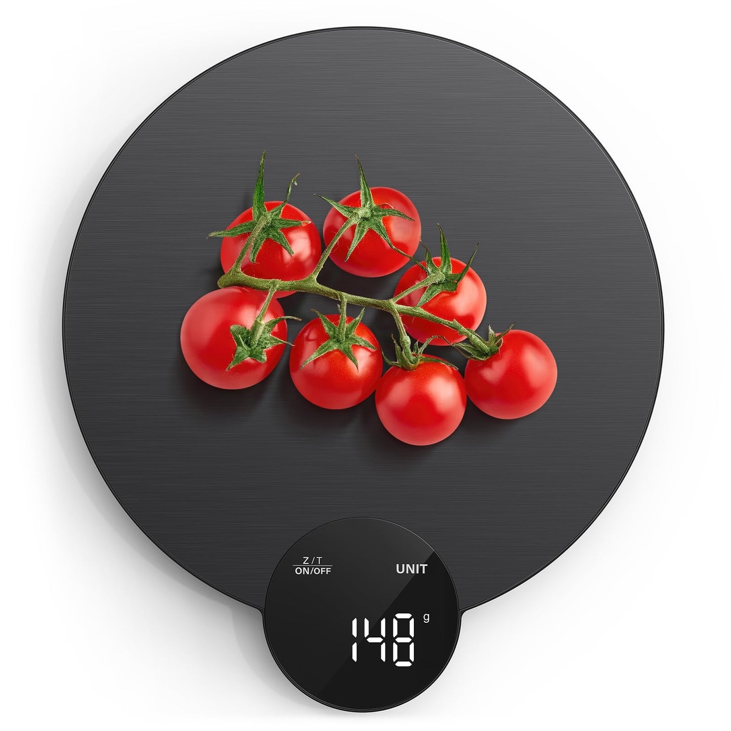 Digital Kitchen Scale with LCD Display, Batteries Included, Weighs up to 11 pounds, Black and Stainless Steel