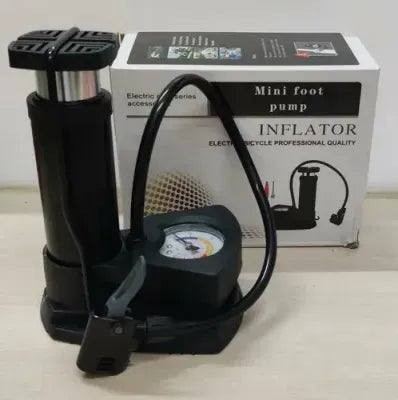 High Pressure Foot Air Pump with Gauge Heavy-Duty Foot Pump