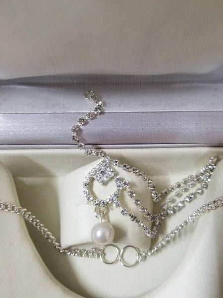 Silver Crystal Rhinestone Jewellery Set For Women Fashion