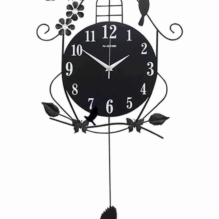 Wooden Bird Cage Wall Clock