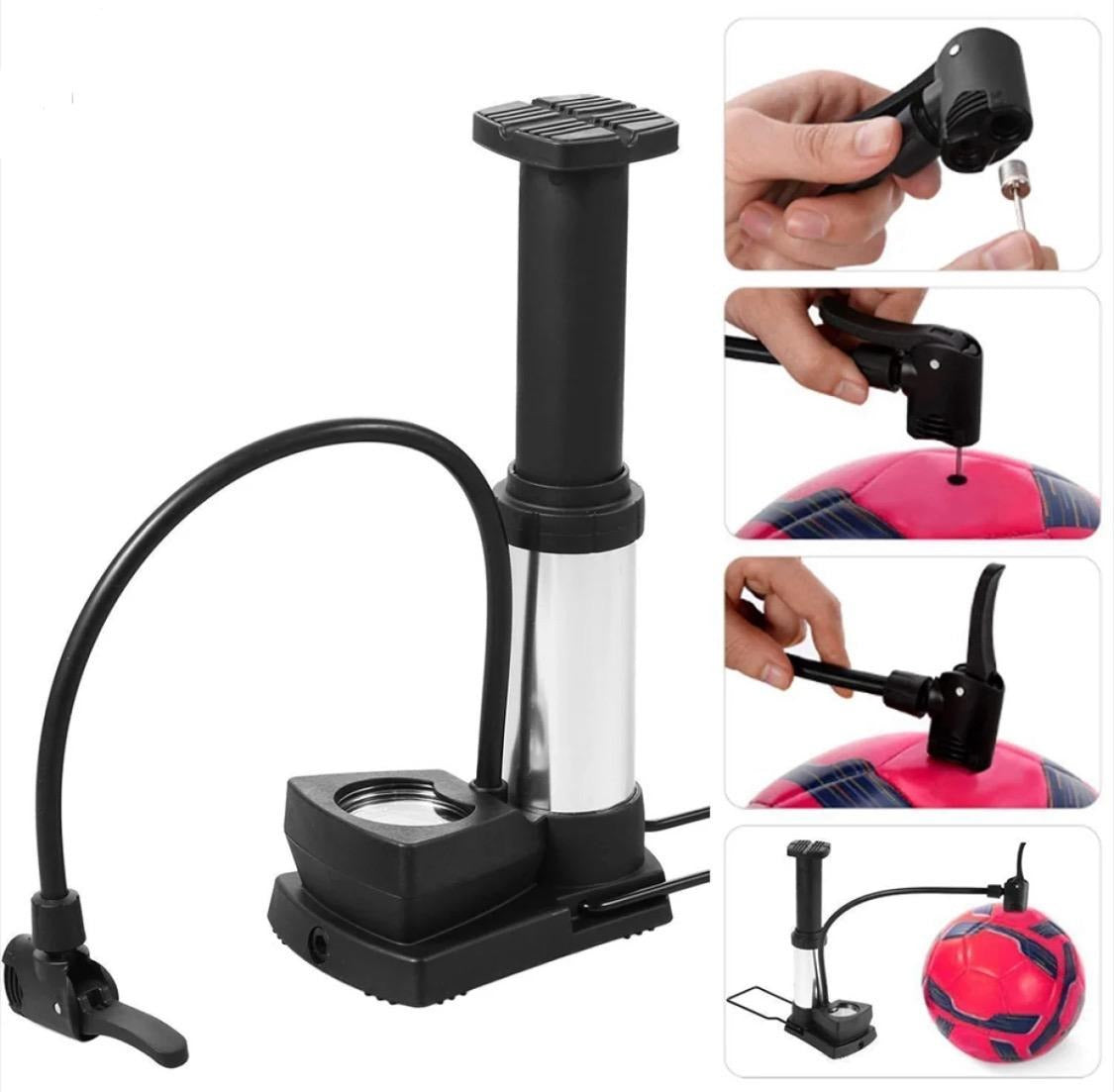 High Pressure Foot Air Pump with Gauge Heavy-Duty Foot Pump