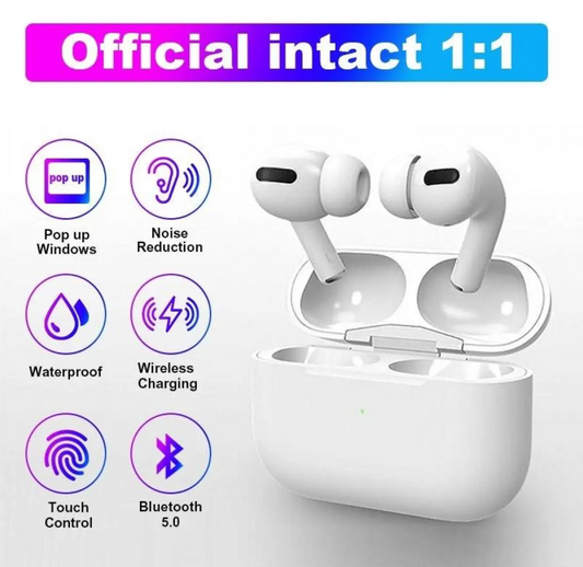 AirPods_Pro Wireless Earbuds Bluetooth 5.0, Super Sound Bass, Charging Case and Extra Ear-Buds, Pop-Up Feature Compatible with All Devices