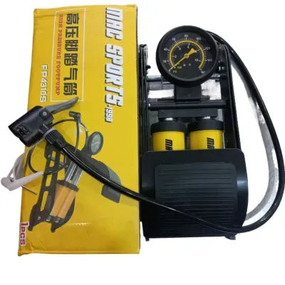 High Pressure Foot Air Pump with Gauge Heavy-Duty Foot Pump