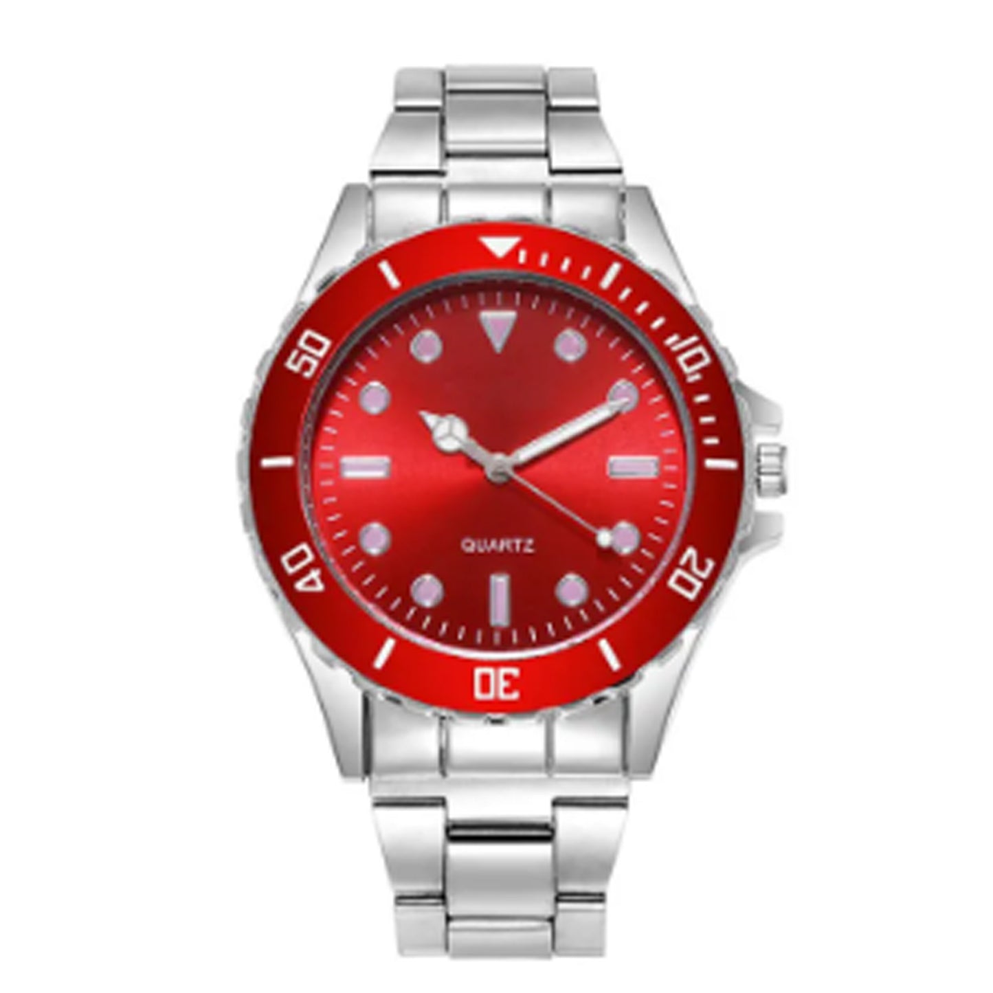 Men Fashion Simple Ghost Water Watches Stainless Steel Mesh