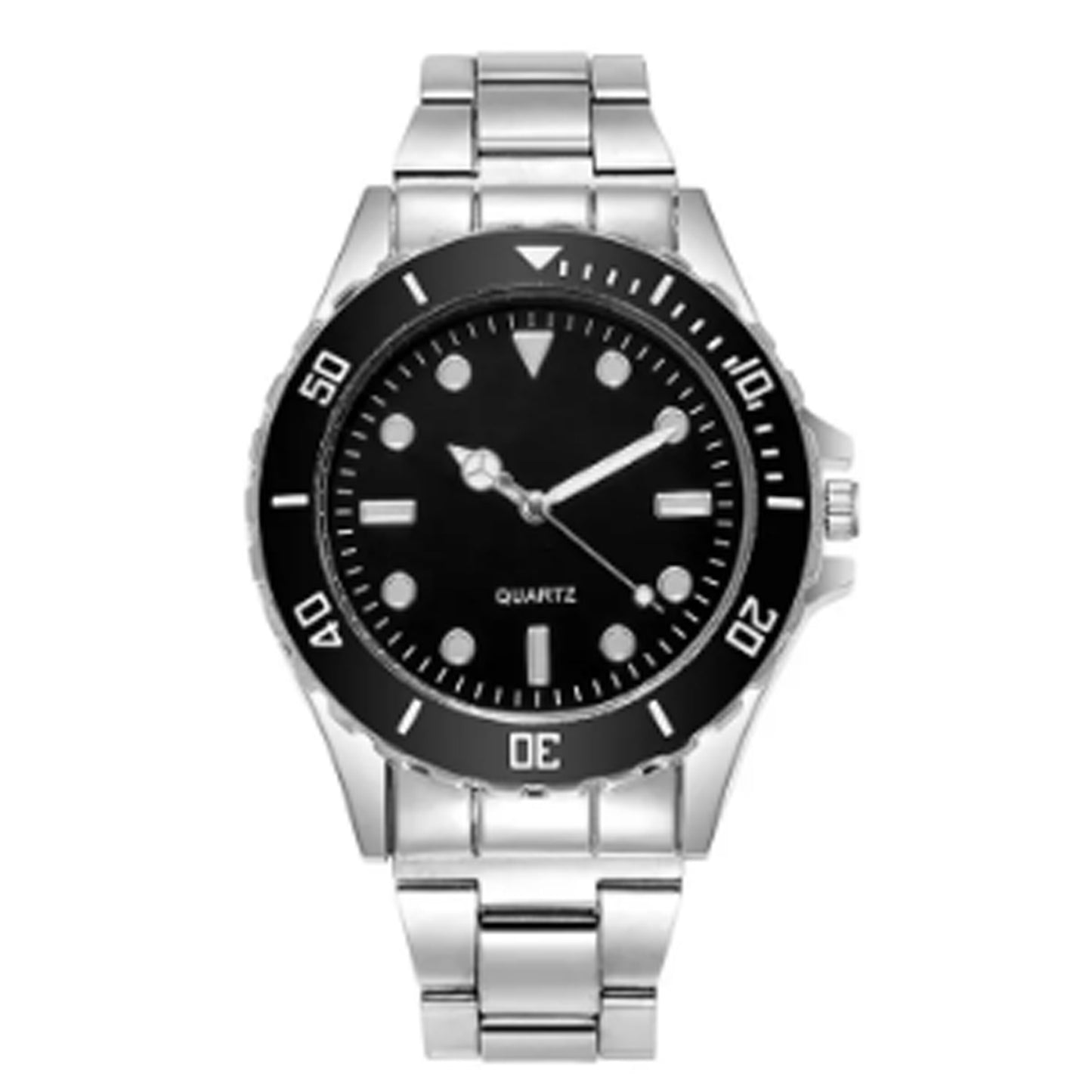 Men Fashion Simple Ghost Water Watches Stainless Steel Mesh
