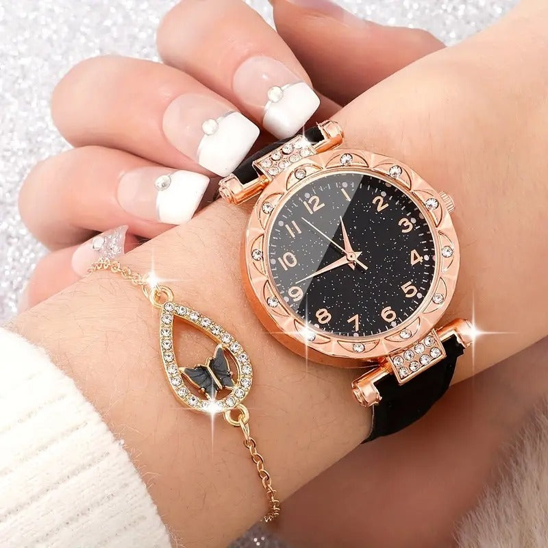 Women Watches Rhinestone Fashion Elegant Wristwatch