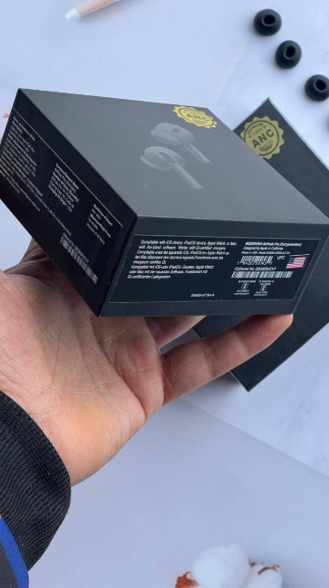 Wireless Bluetooth Earbuds, AirPods Pro 2nd Generation ANC matte black for Android and iOS