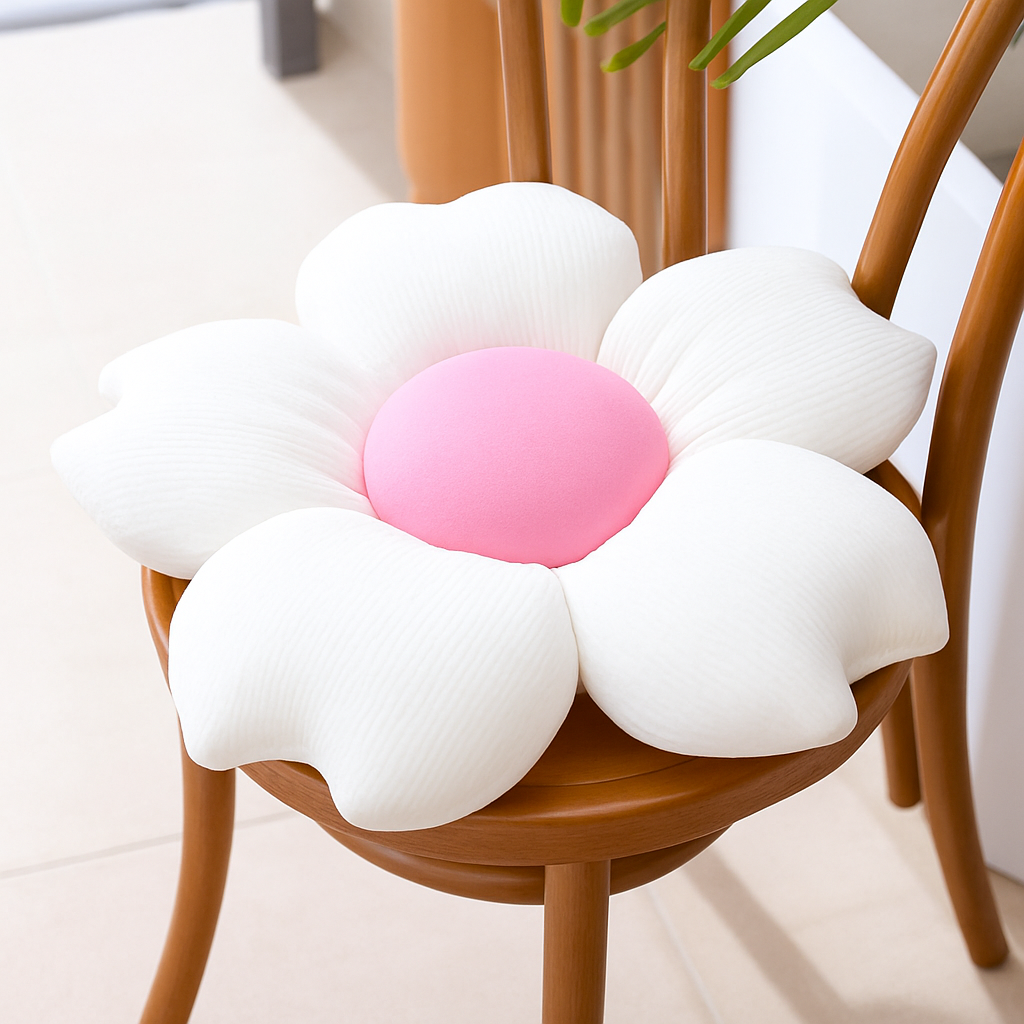Flower-Shaped Cushions for Chairs and Sofas