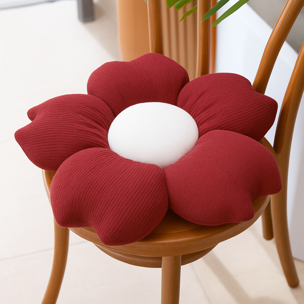 Flower-Shaped Cushions for Chairs and Sofas