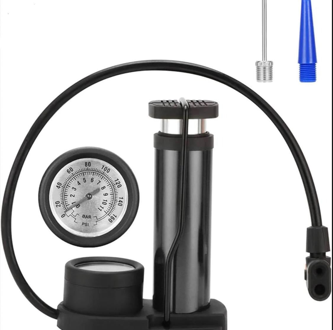 High Pressure Foot Air Pump with Gauge Heavy-Duty Foot Pump