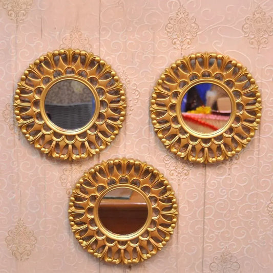 3-Piece Fancy Wall Mirror Decor